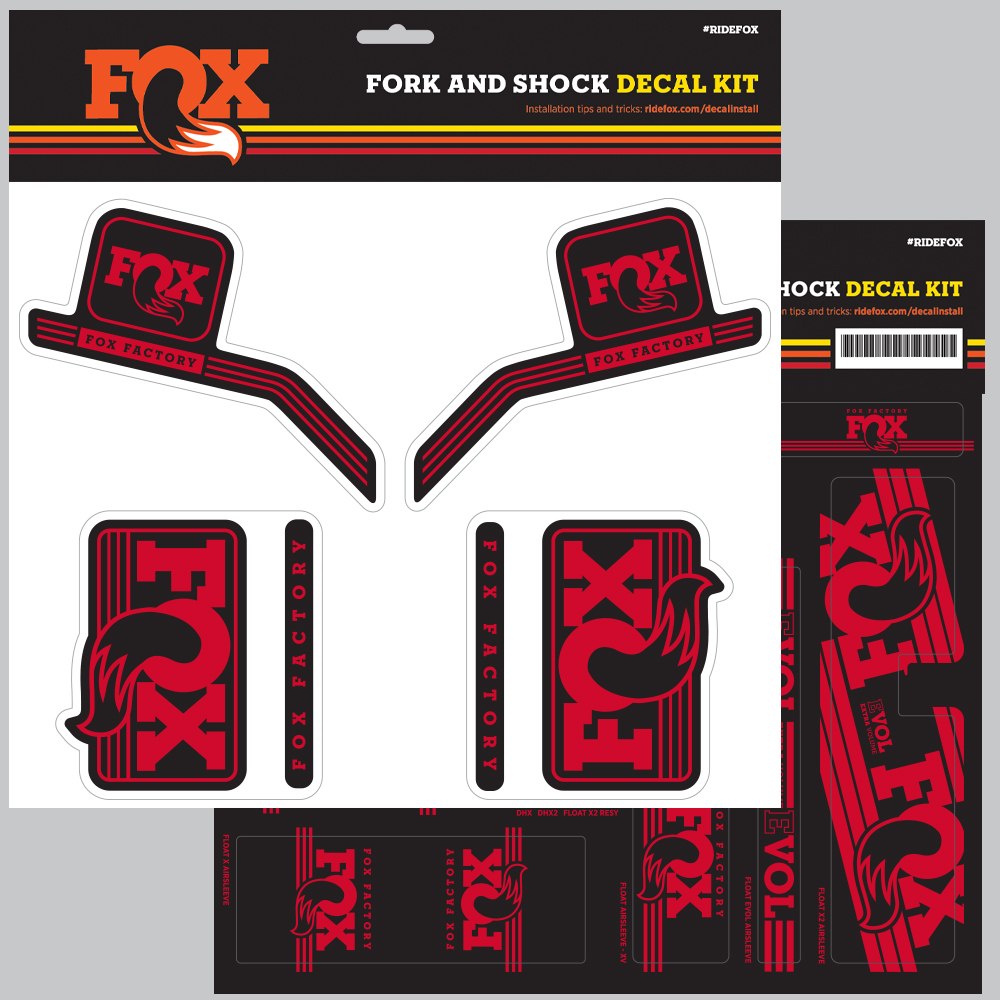 FOX Decal 2016 AM Heritage, Fork and Shock Kit, Red