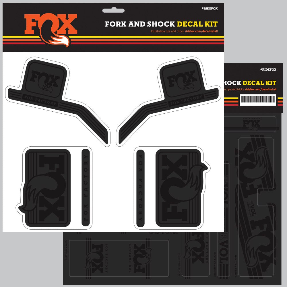 Fox Fork and Shock Decal Kit - Stealth Black