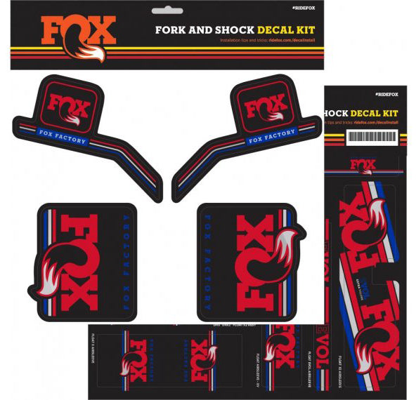 FOX Decal 2016 AM Heritage, Fork and Shock Kit, Red/White/Blue