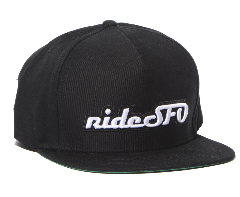 rideSFO Script Black Snapback Hat