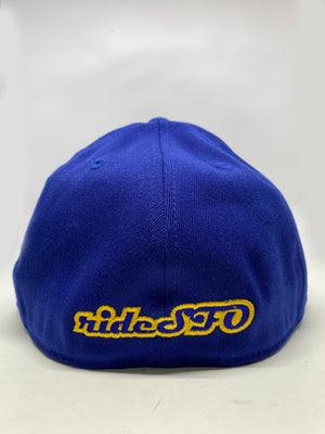rideSFO LoungeChairLife Flat Bill Hat Blue/Gold