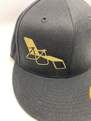 rideSFO LoungeChairLife Flat Bill Hat Black/Gold