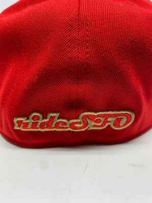 rideSFO LoungeChairLife Flat Bill Hat Red/Gold