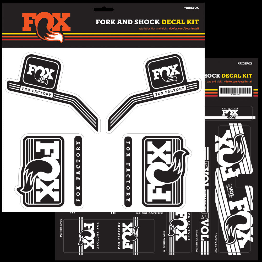 FOX Decal 2016 AM Heritage, Fork and Shock Kit, White