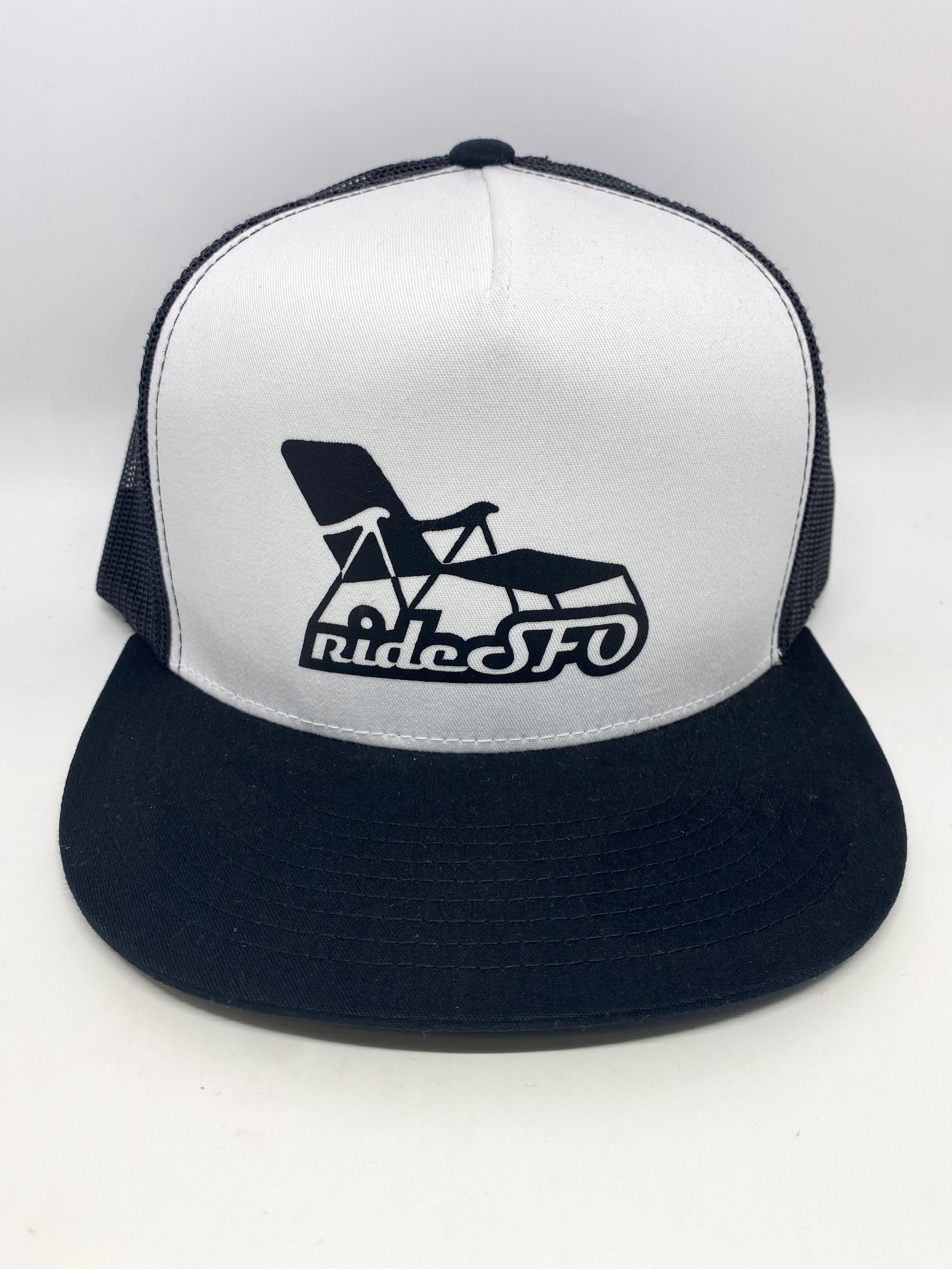rideSFO LoungeChairLife Logo Snapback Hat Black/White