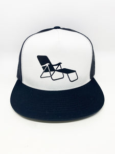 rideSFO LoungeChairLife Snapback Hat Black/White